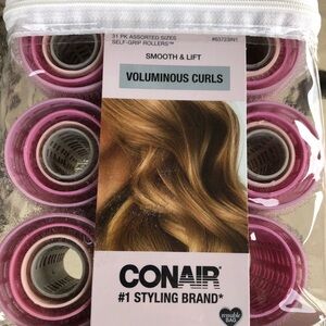 Conair Pink Self-Grip Hair Rollers for Voluminous Curls